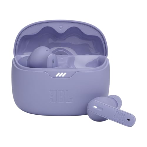 JBL Tune Beam - True Wireless Active Noise Cancelling with Smart Ambient Earbuds, Bluetooth 5.3, 4-Mic Technology for Crisp, Clear Calls, Up to 48 Hours of Battery Life (Purple)