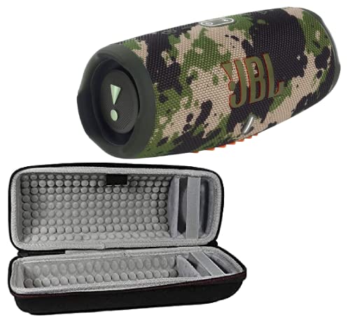 JBL Charge 5 - Portable Bluetooth Speaker with Exclusives Hardshell Travel Case with IP67 Waterproof and USB Charge Out (Camouflage)